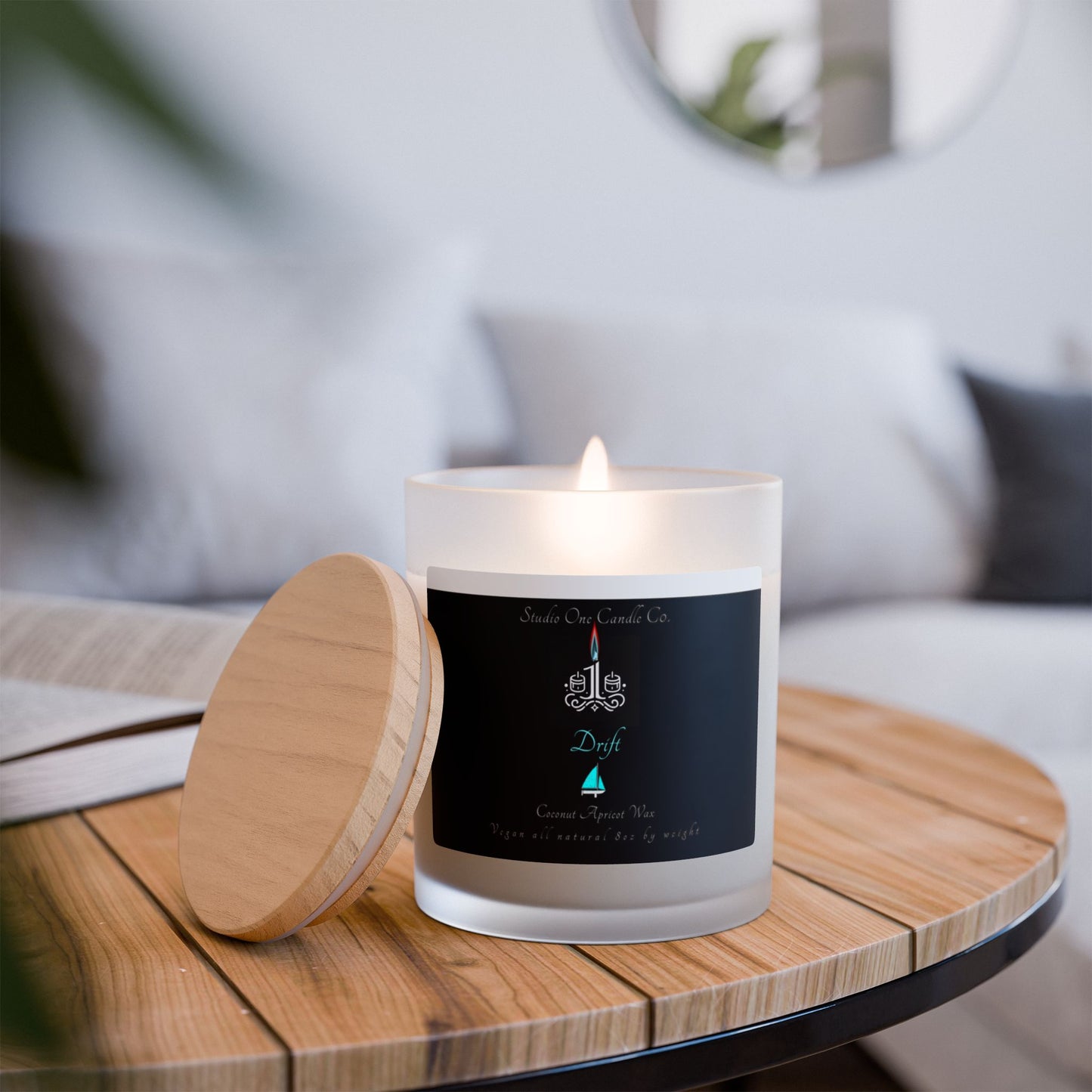 Frosted Glass Candle - Drift, Relaxing Aromatherapy, Home Decor Gift, Eco-Friendly Scented Candle, Self-Care Essential, Perfect for [...]